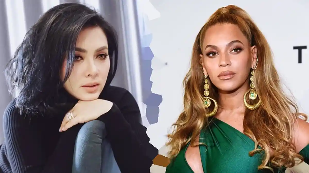 Pakai Headpiece Sama, Syahrini Bandingkan Gayanya dengan Beyonce, Lebih Cantik Mana?