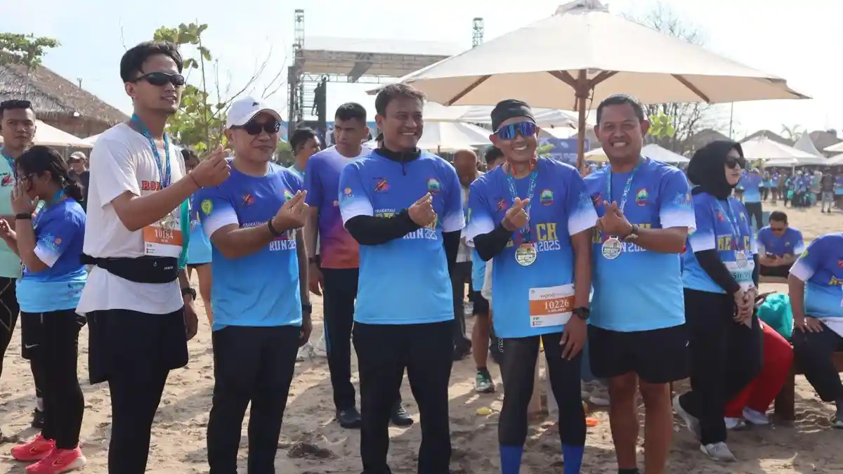 Kapolres Lampung Selatan Polda Lampung Hadiri Krakatau Beach Run 2025
