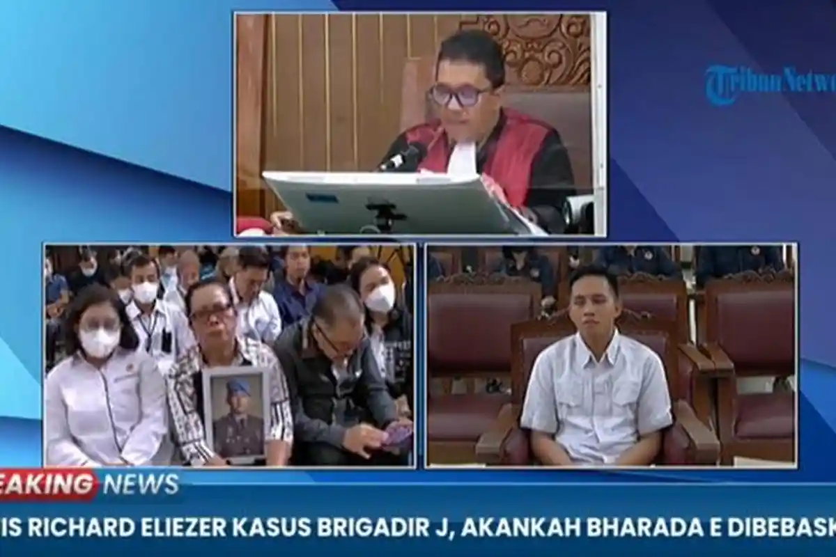 Apakah Bharada E Dibebaskan? Live Sidang Vonis Richard Eliezer Hari Ini, Apa Hukuman Bharada E?