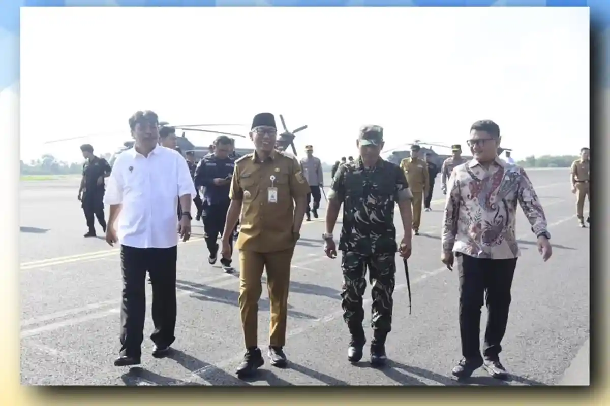 Ketua DPRD Lampung Giri Akbar Sambut Kedatangan Kasau dan Wamenhan RI