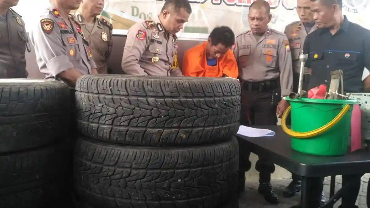 Residivis Pencuri Ban dan Velg di Gowa Didor Polsek Somba Opu