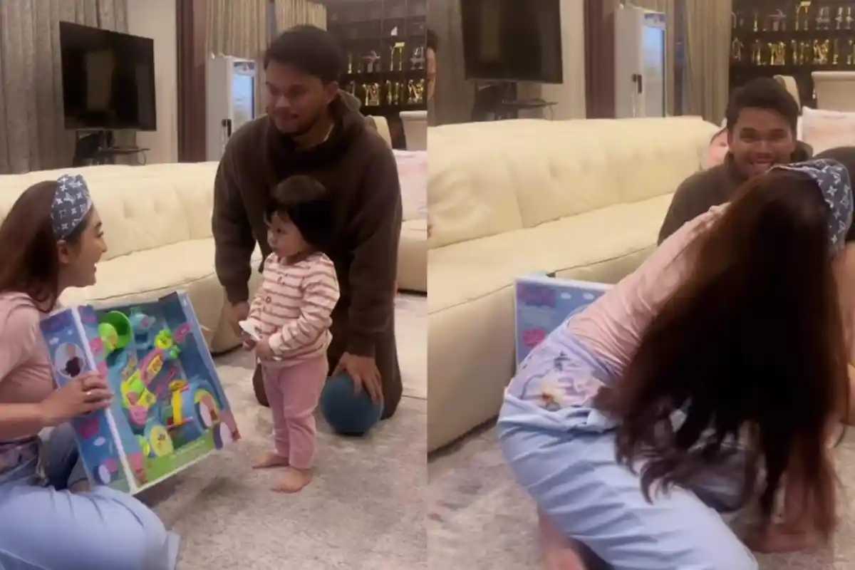 SORAK BAHAGIA Ashanty Usai Sang Cucu Berhasil Sebut Namanya, Lompat dan Langsung Peluk Ameena