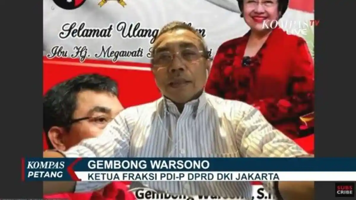 SOSOK Ketua Fraksi PDIP DPRD DKI Gembong Warsono, Dulu Pernah Bentak Suami Megawati saat Jadi Korcam