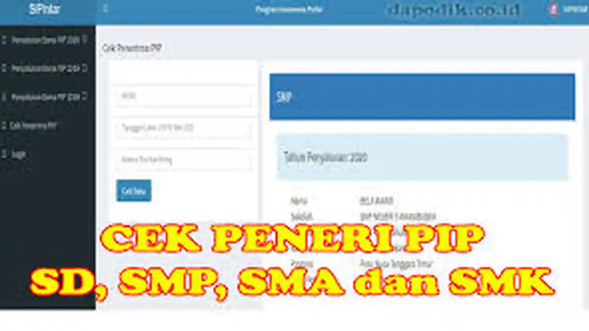 Cek PIP Kemendikbud Login pip.kemdikbud.go.id 2020 Cek Siswa Penerima PIP 2020