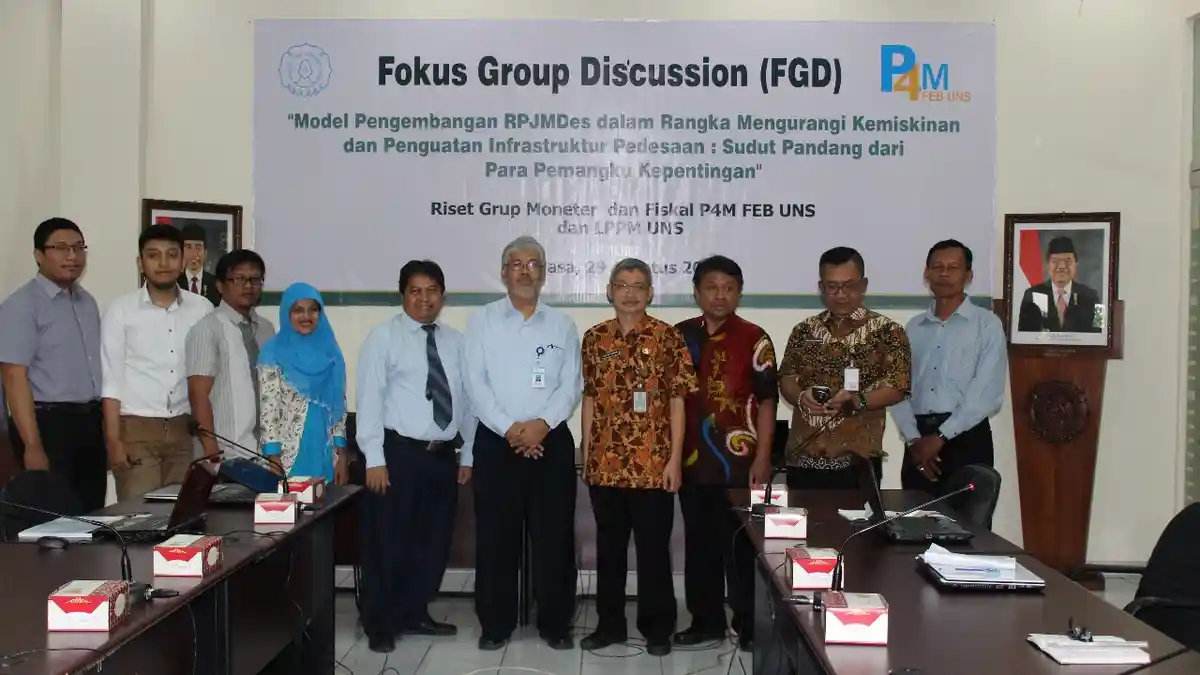 ​Riset Grup Moneter dan Fiskal P4M FEB UNS Solo Adakan Diskusi Pengembangan Penyusunan RPJMDesa