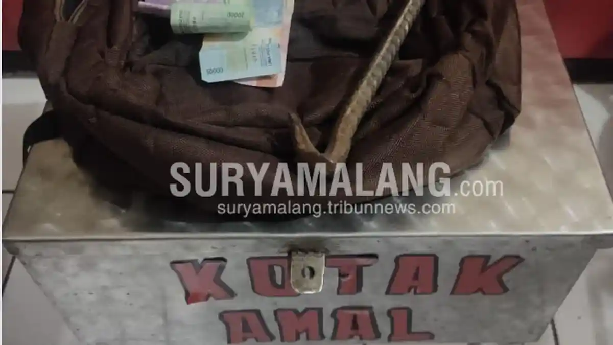 Pencuri Kotak Amal Masjid Ditangkap Warga Perumahan Bumiayu Malang