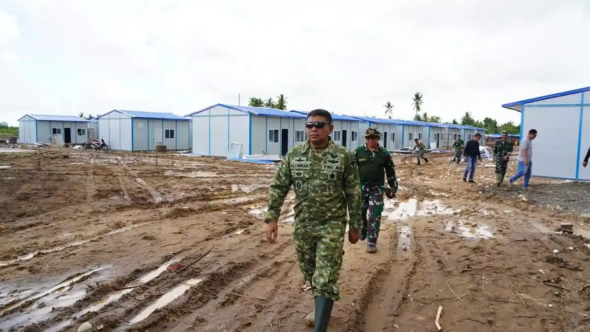 Percepat Pemulihan Bencana, Danrem Lilawangsa Cek Pembangunan 104 Unit Huntap di Aceh Utara