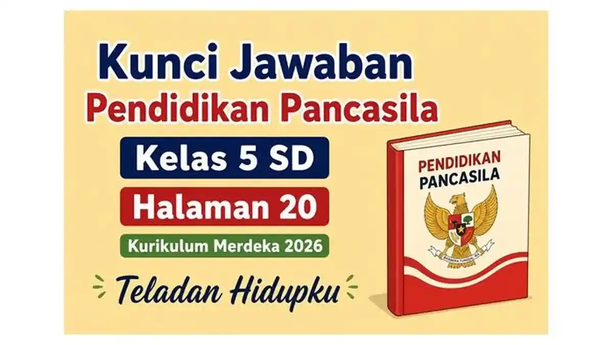 Kunci Jawaban Pendidikan Pancasila Kelas 5 SD Halaman 20 Kurikulum Merdeka 2026, Teladan Hidupku - Sripoku.com