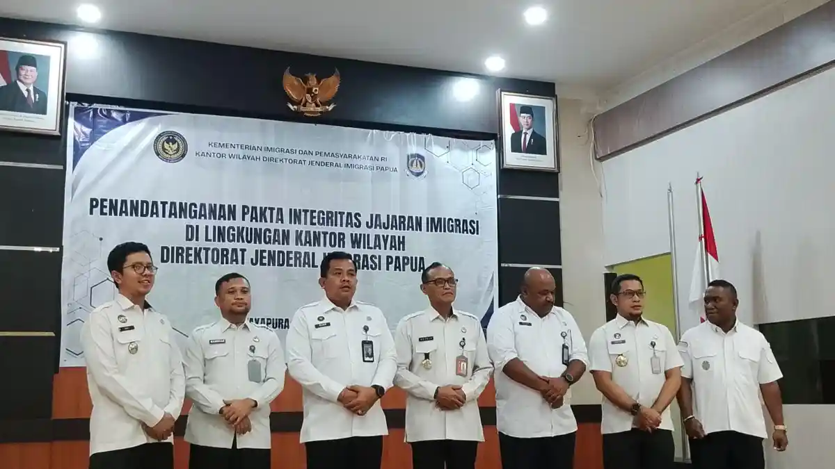 Teken Pakta Integritas, Imigrasi Wilayah Papua Wujudkan Pemerintahan Bersih