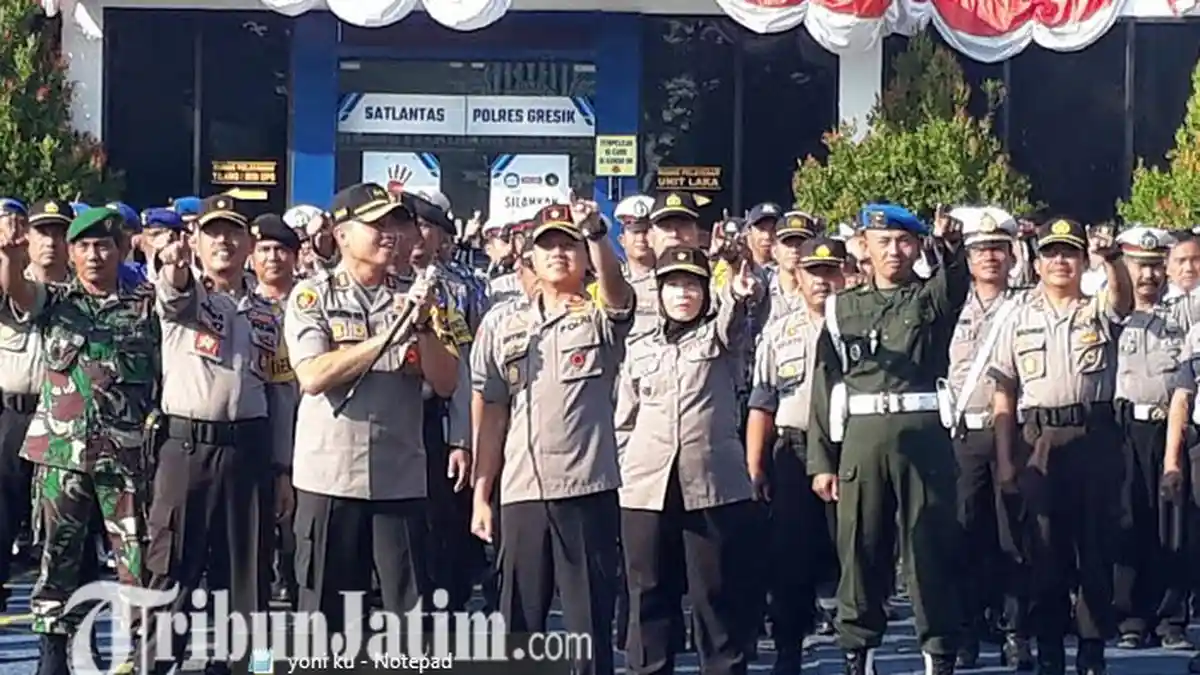 Operasi Patuh Semeru 2019, Anggota Polres Gresik Diimbau Tetap Waspada dan Bawa Senpi
