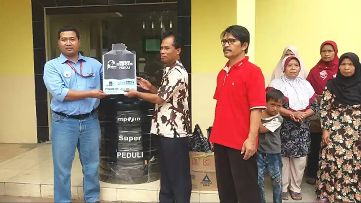 MPOIN Serahkan Bantuan Tangki dan Air Bersih kepada Warga Desa Langgar Purbalingga Jateng