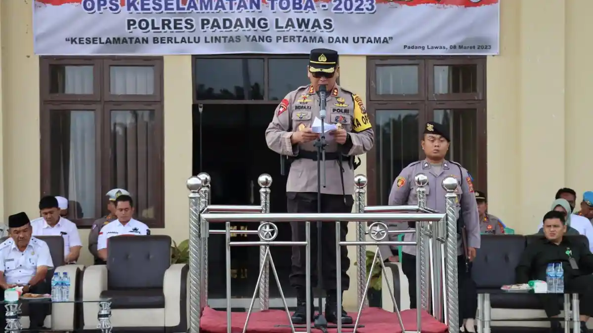 Kapolres Palas Sampaikan Hal Ini saat Gelar Pasukan Ops Keselamatan Toba 2023