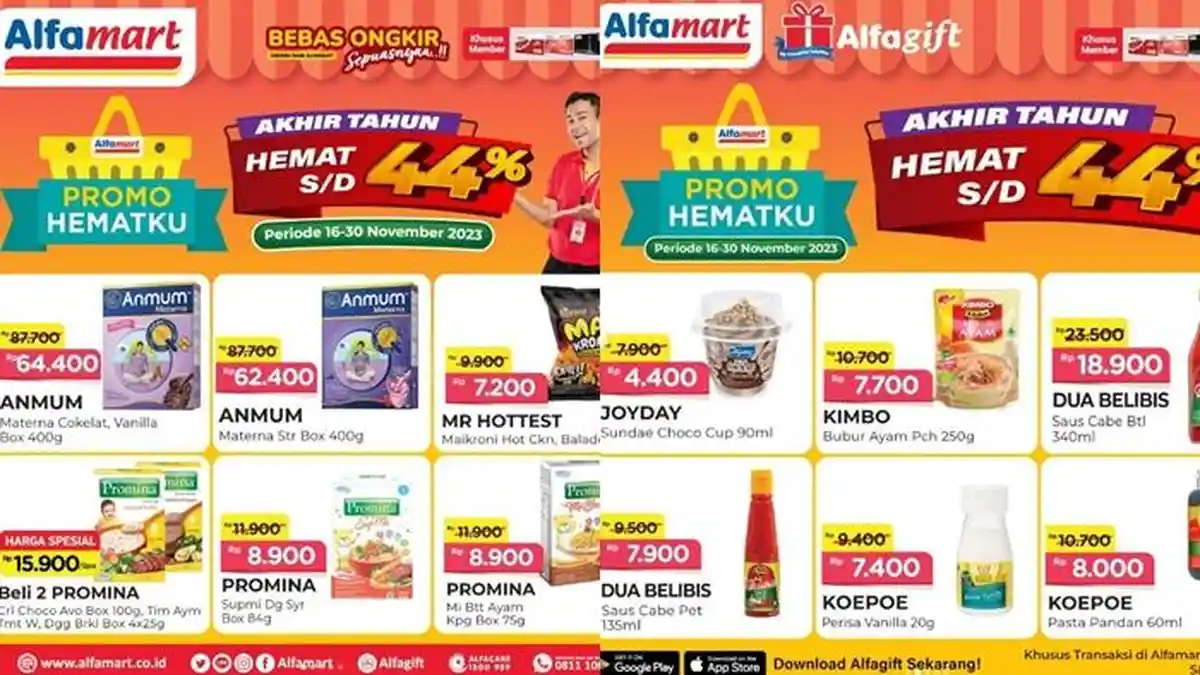 Katalog Promo Alfamart Hari ini Rabu 22 November 2023, Dapatkan Diskon Belanja hingga 44 Persen