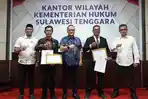 Kelurahan Bonebone dan Sulaa Baubau Terima Penghargaan dari Kemenkum Sulawesi Tenggara