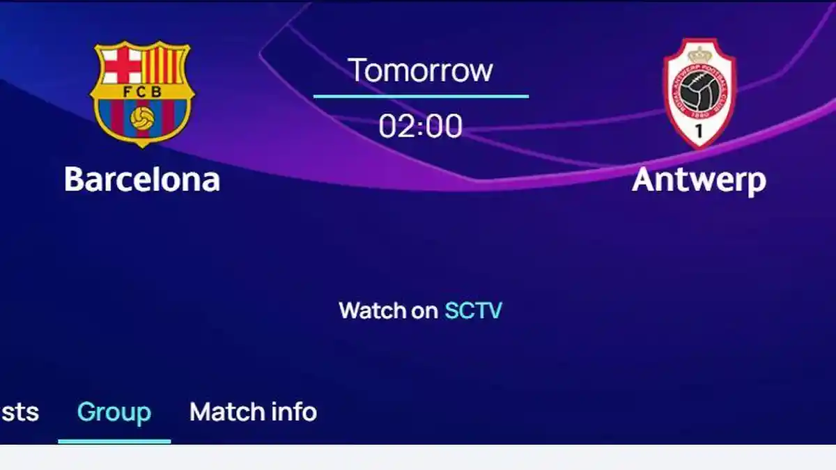 LIGA CHAMPIONS MALAM INI: Prediksi Skor dan Pemain Barcelona vs Antwerp