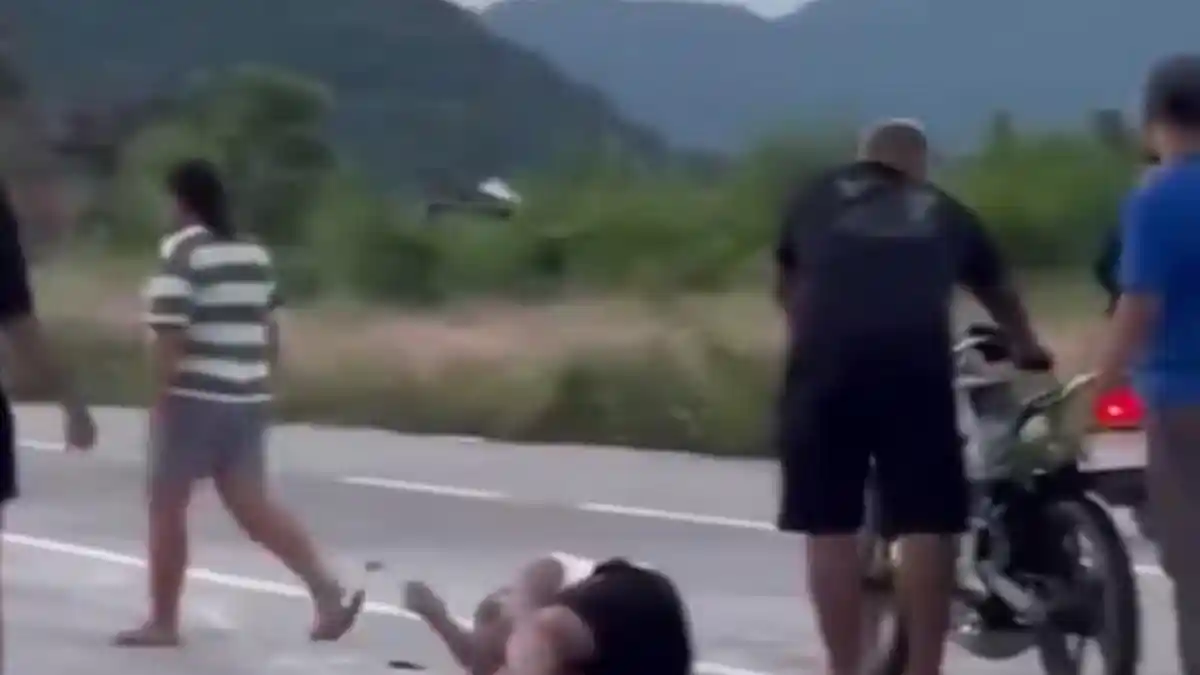 Viral Korban Kecelakaan Tergeletak Kejang di Tengah Jalan