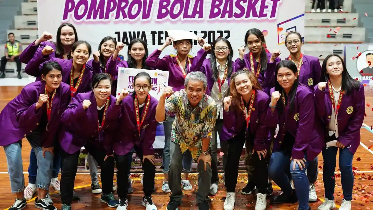 Jadi Tuan Rumah, Unika Soegijapranata Juara 1 Basket Putri Pomprov Jateng 2022