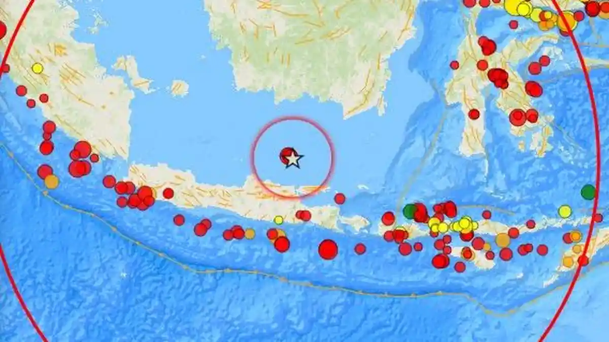 Gempa Bumi Terkini dengan Magnitudo 2,1 mengguncang wilayah Jawa