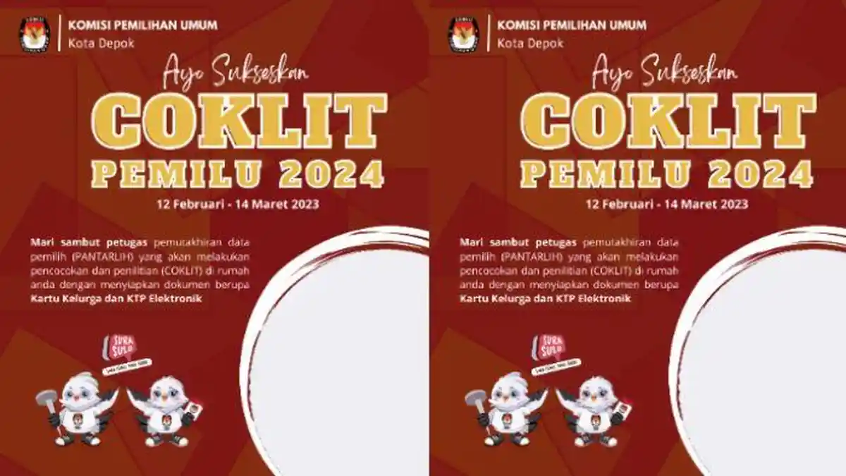 30 Link Twibbon Coklit Pemilu 2024, Pakai dan Kirim dalam Sukseskan ...