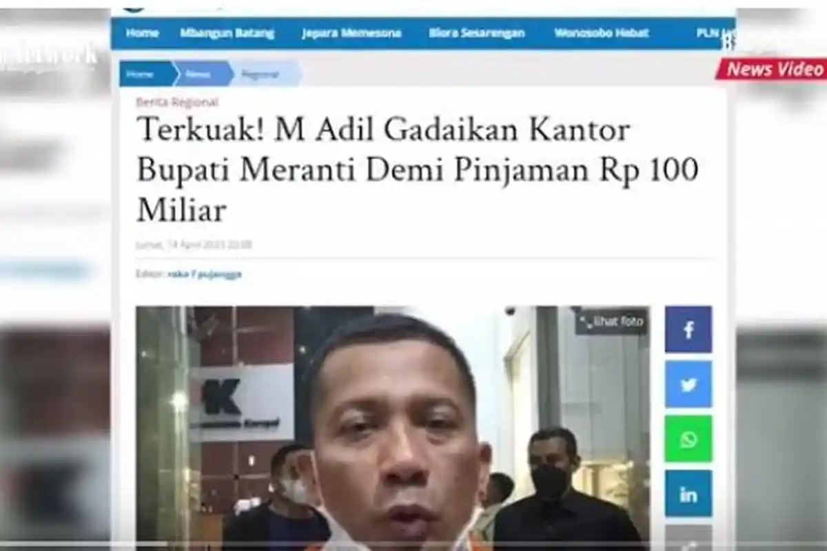 Video Heboh Banget M Adil Gadaikan Kantor Bupati Meranti Rp 100 Miliar, Cicilan Rp 3,4 M per Bulan