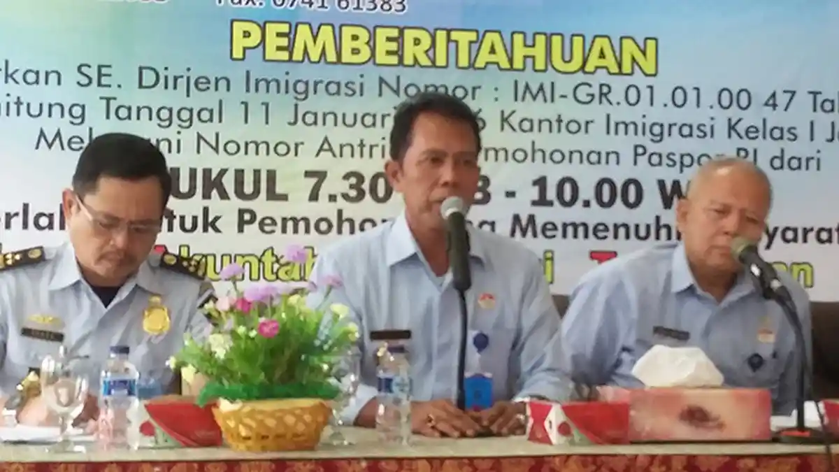 Permohonan Pembuatan Paspor di Imigrasi Kelas I A Jambi Dibatasi