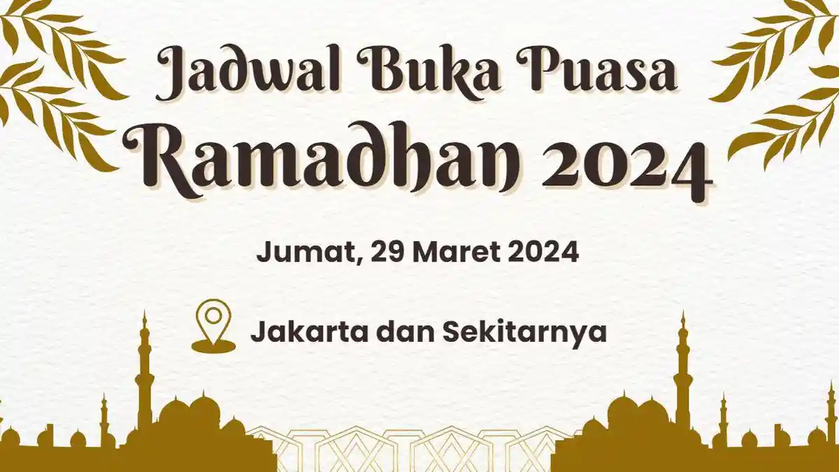 Jadwal Buka Puasa Ramadhan di Jakarta Hari Ini Jumat, 29 Maret 2024