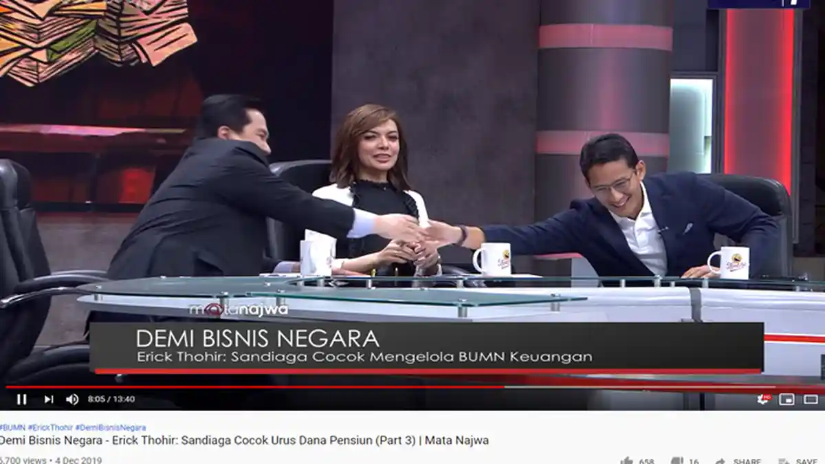 Erick Thohir Tawarkan Jadi Bos Taspen, Sandiaga Uno Nolak Halus Singgung Soal Statusnya di Gerindra
