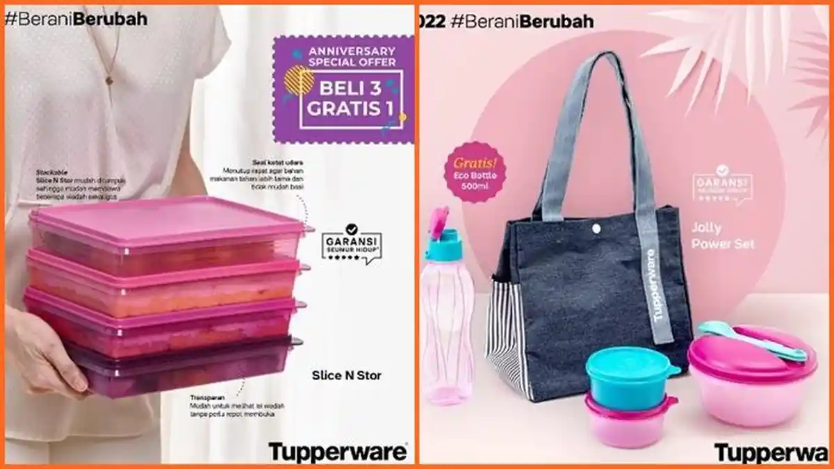 Katalog Promo Tupperware di Bulan Juli 2022, Beli 3 Gratis 1 dan Bergaransi Seumur Hidup