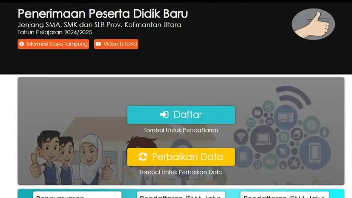 Cara Daftar dan Login Link ppdb.kaltaraprov.go.id, PPDB Kaltara 2024 Jenjang SD, SMP, SMA, SMK!