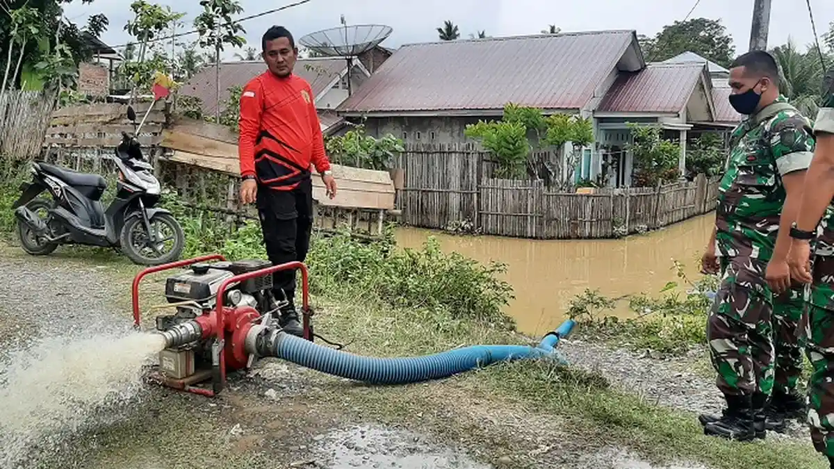 Banjir Kepung Perumahan Tsunami di Pidie, 4 Mesin Pompa Air Terpaksa Dikerahkan