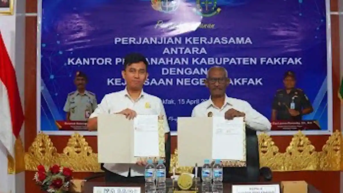 Kantah Fakfak Teken PKS bersama Kejari, Perkuat Sinergitas Tugas dan Pelayanan