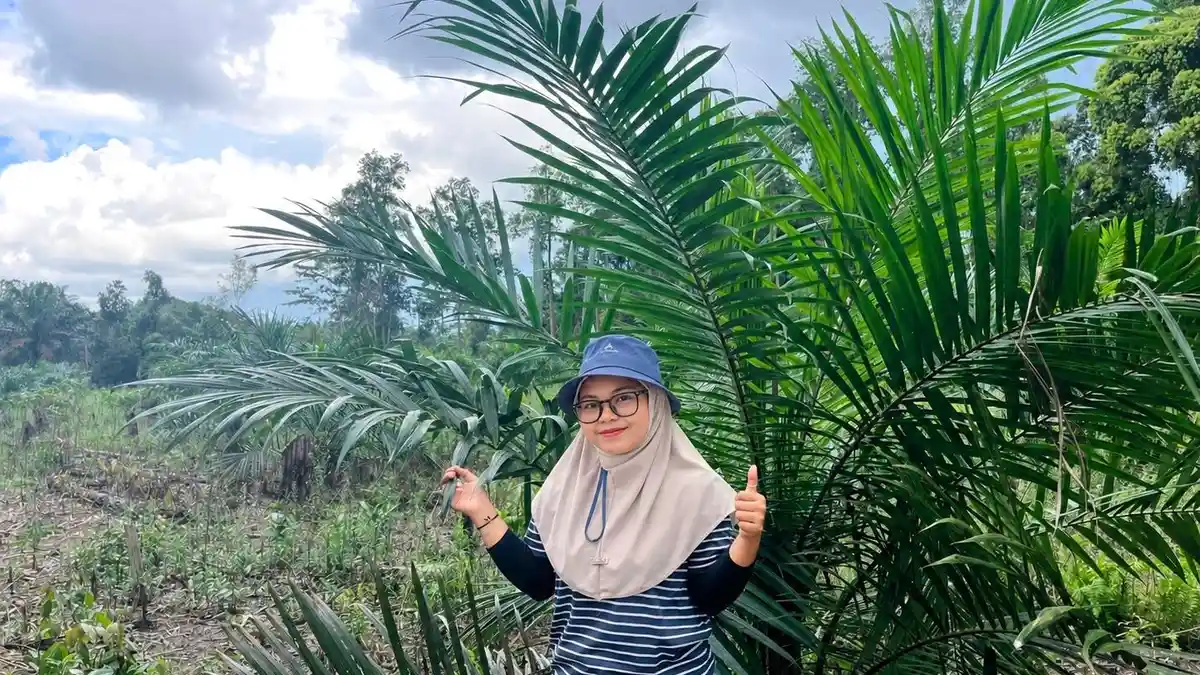 KUR BRI Bantu Petani Sawit Gen Z di Bangka Selatan Tumbuh Bersama, Tika Lanjutkan Warisan Keluarga - Bangkapos.com
