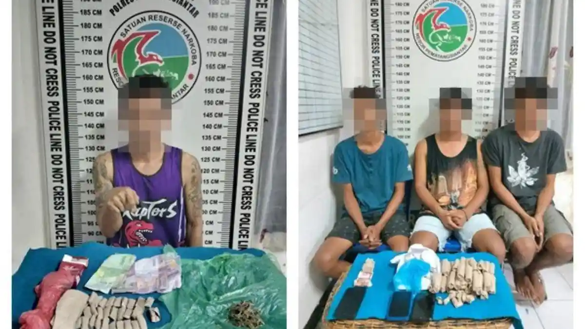 Polisi Gagalkan Peredaran Ganja di Siantar, 4 Pengedar Diringkus