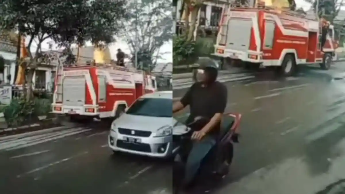 Viral Mobil Pemadam Kebakaran Terbakar di Tengah Jalan, Netizen Bingung Hubungi Siapa?
