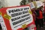 Unjuk Rasa Tolak Pemilu 2014
