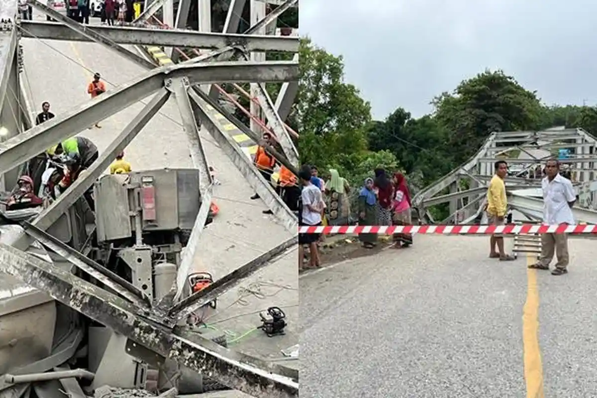 Ternyata Ini Penyebab Jembatan Busui Ambruk, Berikut Penjelasan Kapolres Paser