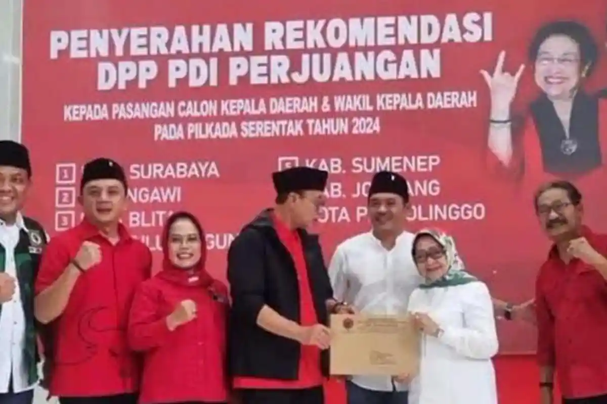 Pilkada Jombang 2024: PDIP Jombang Sambuat Baik Rekomendasi Pusat Untuk Mundjidah Wahab-Sumrambah