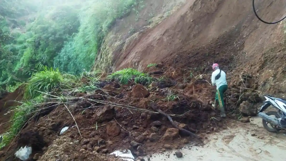 Tebing Setinggi 30 Meter Longsor, Akses Penghubung Desa di Batang Sempat Terputus