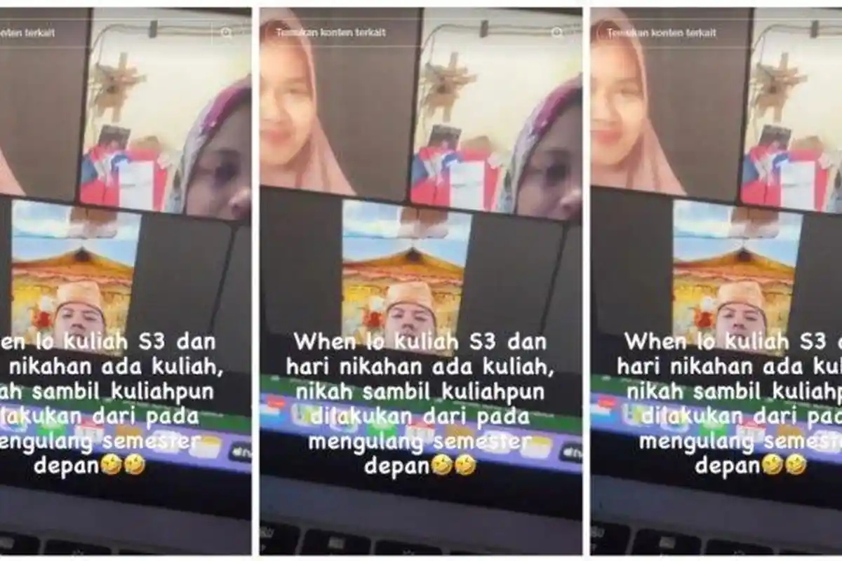 Takut Ketemu Dosennya Lagi, Mahasiwa ini Terpaksa Ikuti Kelas Online Saat Menikah, Tak Mau Ngulang!