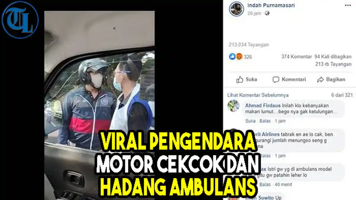 VIDEO Viral Pengendara Motor Hadang Ambulans di Depok