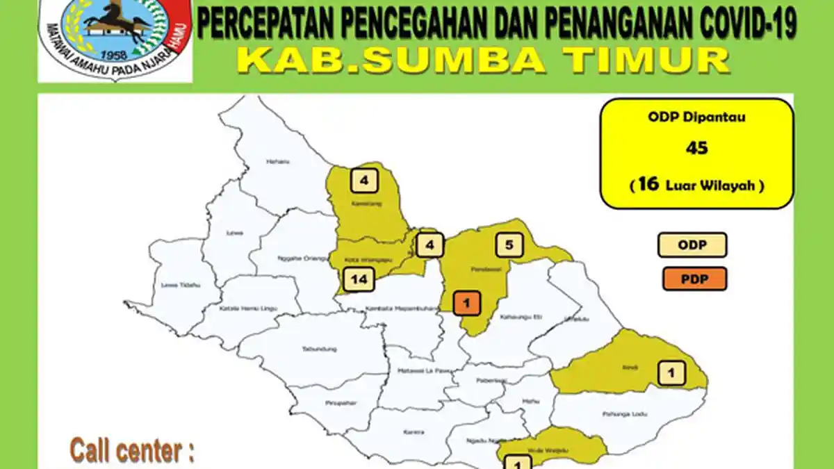 UPDATE Corona Sumba Timur: 45 ODP dan 1 PDP Covid-19 Masih Dipantau