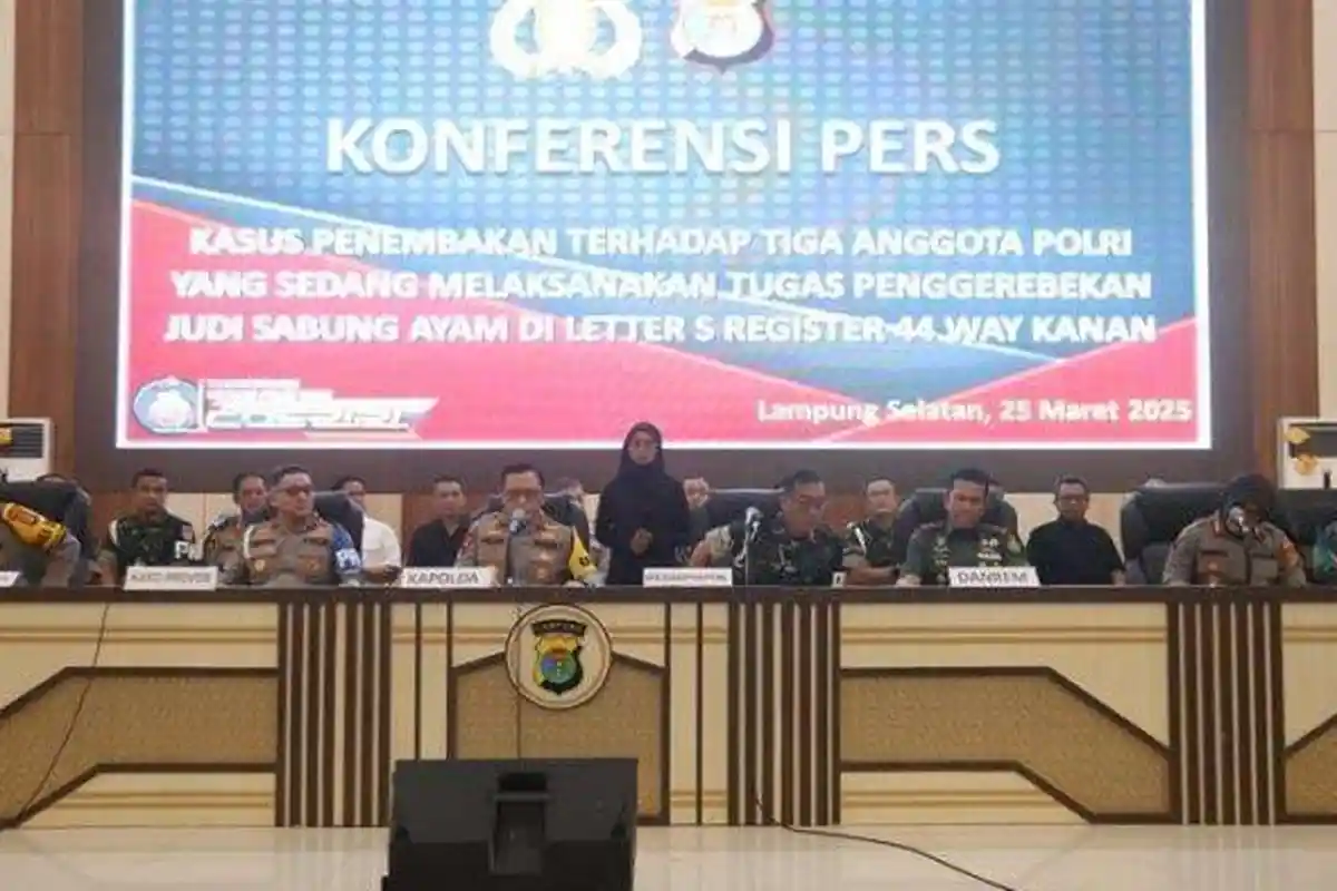 2 TNI Jadi Tersangka Penembakan 3 Polisi di Lampung, 2 Orang Tersangka Perjudian