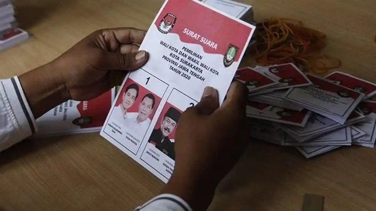 Hasil Quick Count Pilkada Solo 2020 Versi Voxpol: Sementara Suara Gibran 84%, Bagyo 14%