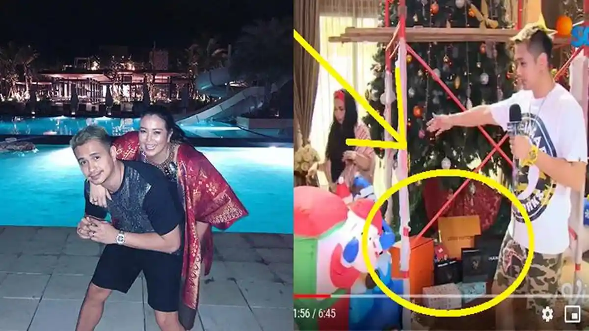 Natal Pertama Ajun Perwira dengan Jennifer Jill, Pohon Natal Setinggi 7 Meter Dipenuhi Kado Mewah