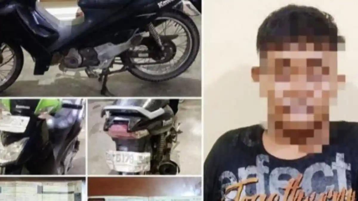 Residivis di Lampung Tengah Gasak Motor Pencari Rumput