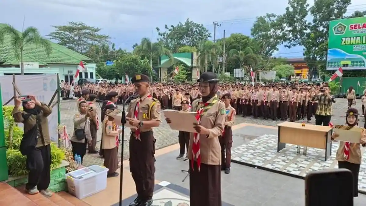 Kemenag Bangka Belitung Luncurkan Pramuka Madrasah 