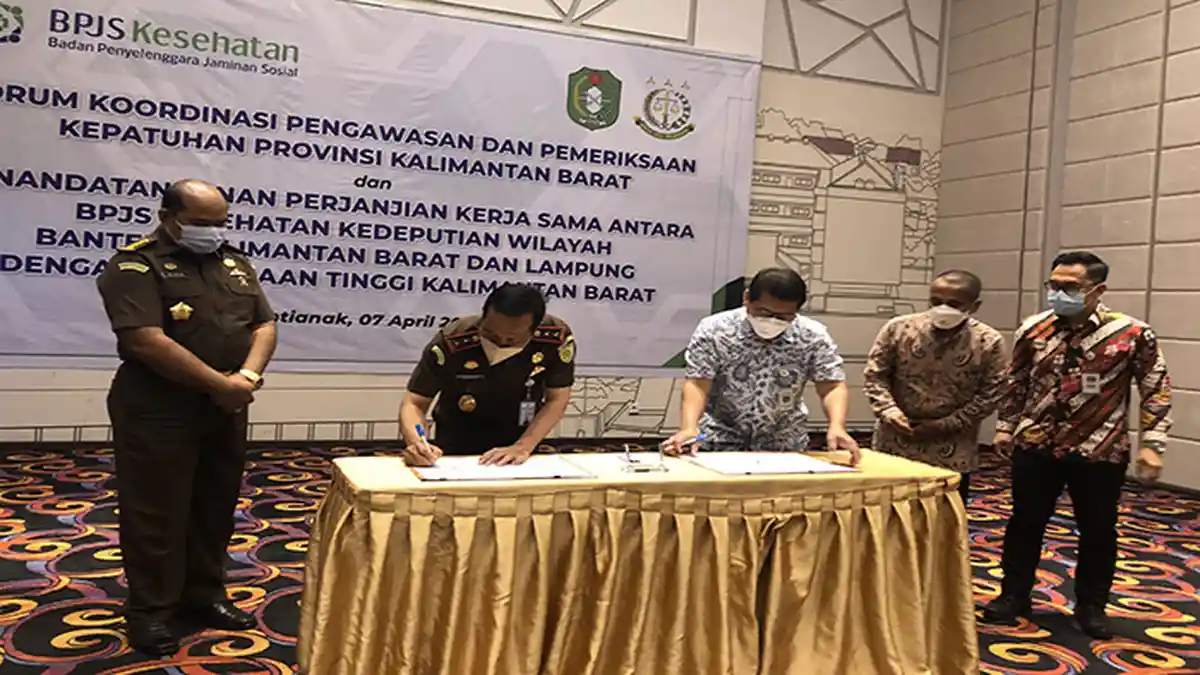 BPJS Kesehatan Bakalbalam dan Kejaksaan Tinggi Kalbar Tandatangani Kerjasama Bidang Perdata dan TUN