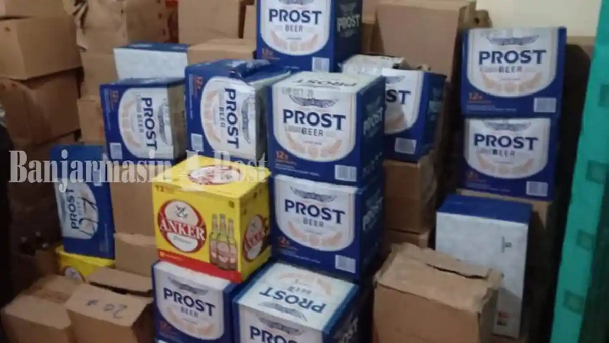 Polres Tabalong Amankan Ribuan Botol Minuman Keras di Murung Pudak