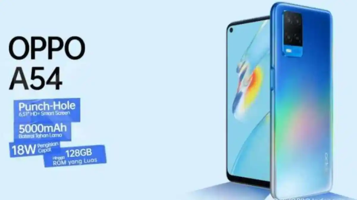 HARGA HP OPPO A54 Terbaru Mei 2022, Andalkan 3 Kamera hingga Fitur Tahan Air IPX4
