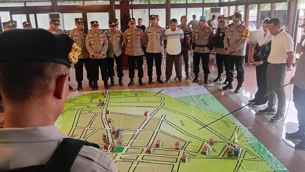 Ratusan Personel Gabungan Diterjunkan Amankan Takbir Keliling di Kudus